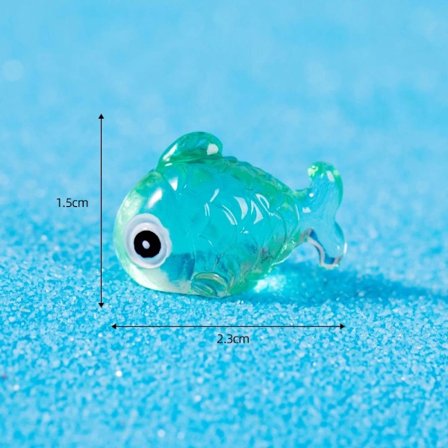 Fisk Miniatyrer Glödande figurer GRÖN Grön