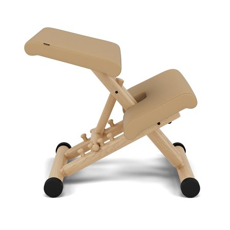 Varier Furniture Multi - Brown Leather - Natural base