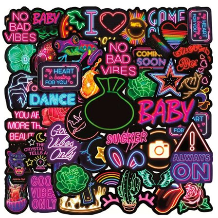 50 Personliga Klistermärken: Flerfärgade & Olika Motiv