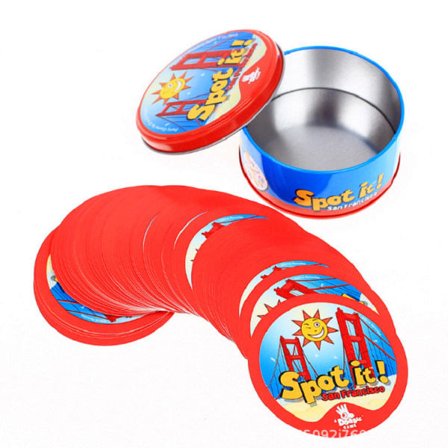 Snabbt Symbol Matchande Observation Roligt familjespel Upptäck det San Francisco