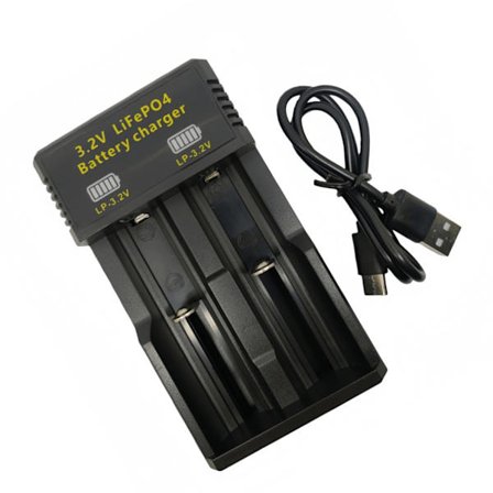 Multi Size LiFePO4-lader USB-strømkompatibel 16340 10440 14430 batterier