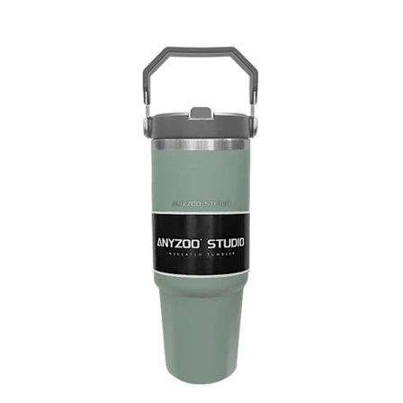 900 ml Termosflaska Rostfritt Stål Med Sugrör Bil Sport Kaffekopp Mugg Termos Portabel Resemugg Stor Vattenflaska Fitness