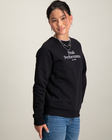 Peak Performance Jr Original Crew Noir Pulls Fille - Kids Brand Store