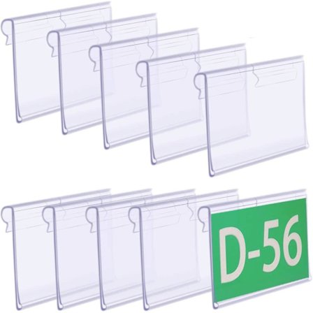 50 kpl 80x42mm läpinäkyvät muoviset etikettitaskut vähittäismyyntihinnan läpinäkyvä etikettikortti tavaroiden esittelymerkki