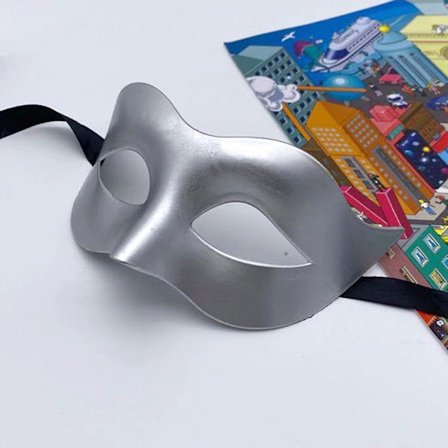 Maske Zorro Premium Venetianske Maskerade Masker til Mænd og Kvinder - Sølv 2-pak