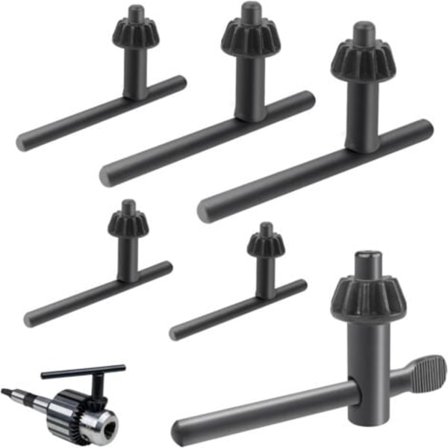 QQU-Borchucknøkkel 4/6/10/13/16/20mm Universal Borchucknøkkel for Borchuck (6 Deler)