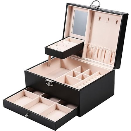 Monitoiminen korurasia, PU-nahka, musta