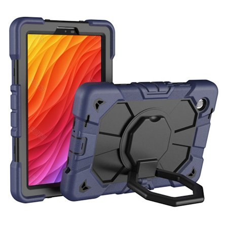 Til Samsung Galaxy Tab A11+ Etui PC+Silikone Tablet Cover Navy Blue + Black