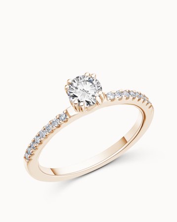 Sidestensring Florence 18K Rosaguld Naturlig Diamant 0.30 Carat - Forlovelsesringe hos Vanbruun