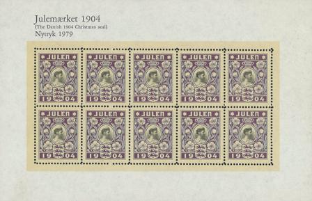 Danmark 1979 - julmärkeark 1904A - Nytryk - Postfrisk