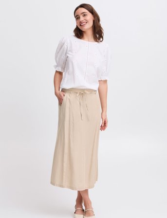 b.young Bykosmo Wide Skirt - - Beige - 38