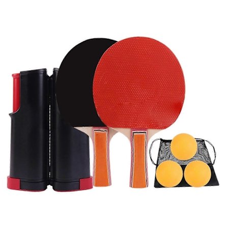 Bordtennisset Racketar Bollar Nät Kit Portabelt Bordtennis Kit För Utomhusspel
