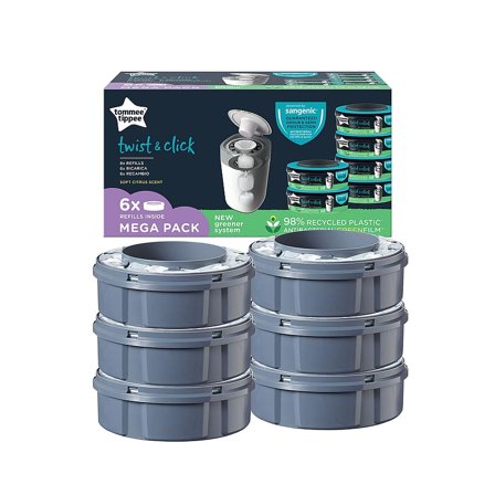 Tommee Tippee Sangenic Twist & Click Blee Poser 6 stk., Børn & Forældre, Pusletid, Blespande- Og Poser