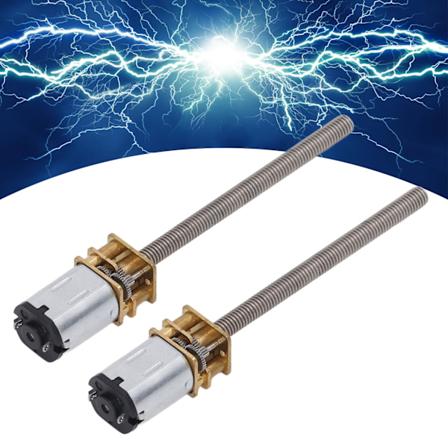 2 stk. DC Gearmotor M4x55mm Letvægts Robust Hastighedsreduktions Gearmotor 500RPM DC6V
