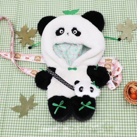 Nukkevaatteet Bodysuit Mini Doll Vaatteet Panda Laukut