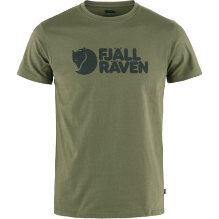 Fjällräven Herr's Logo T-shirt in Laurel Green | Size: Medium, Eko bomull/Polyester
