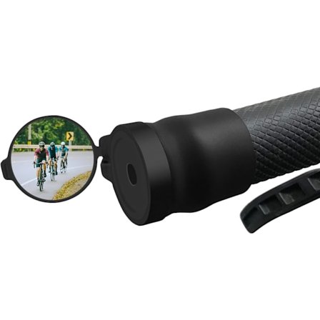 Sykkel Speil for Styre, Mini Bakoversiktspeil Foldbar Gummibelagt