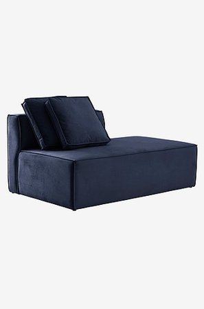 Jotex - Sofamodul, Groß, Mit Rückenlehne Links + 2 Kissen Blau - BALTIMORE - Kaufe Sofas bei Jotex