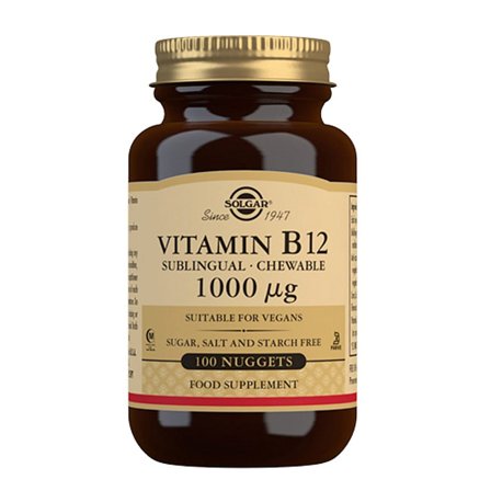 Solgar B12 Vitamin 1000 mcg 100 tabl., Helse & Madvarer, B-vitamin, B12 Vitamin