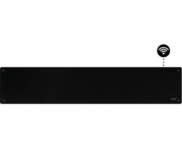 Glas WiFi Gen 3 Panelelement 1050W (Svart) - Mill Glass WiFi panelelement med glasfront, 1050W