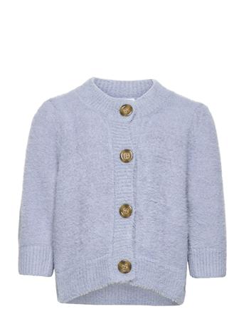 Jada Ss Knit Cardigan Blue Grunt
