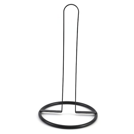 Sort papirhåndklædeholder til køkken, rullepapirholder i rustfrit stål, køkkenpapirholder til bordplade med vægtet base