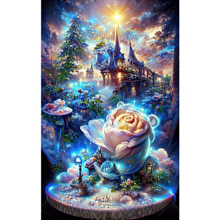 30x40cm 5D DIY Diamantmaleri Full,Maison de Rêve#H,DIY Diamant