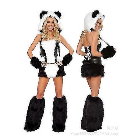 2025 Sexy Jule Dame Kostyme Cosplay Stor Hale Ulv Cosplay Party Maid Fristelse Julenisse Todelt Kostyme-Perfek-FF-