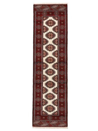Tapis D'orient Turkaman 83X286 De Couloir Noir/Marron (Laine, Perse)