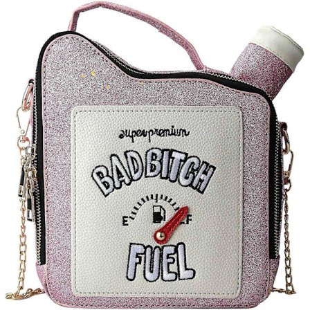 Bensin axelhandväska, paljetter Pu Crossbody Pursestote-väska för kvinnor