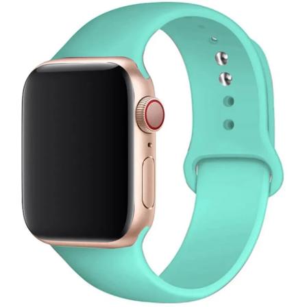 Silikonrem för Apple Watch Band 44 mm 40 mm 45 mm 41 mm 49 mm 42 mm 38 mm 44 45 mm armband iwatch series 6 se 3 4 5 7 8 Ultraband 50 Spearmint 49mm-42