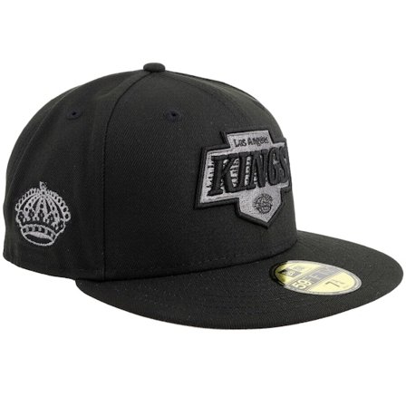 New Era - NHL Zwart fitted Cap - Hatstore Exclusive x Los Angeles Kings 59FIFTY Black/Metal Pewter Fitted @ Hatstore