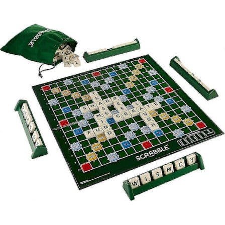 Deluxe Scrabble-sett med låsbare brikker for moro for hele familien