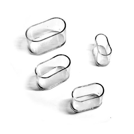 16 st 15x30mm Gummi möbel Fötter Cover, Bordsstol Cover, Lövträ golvskydd