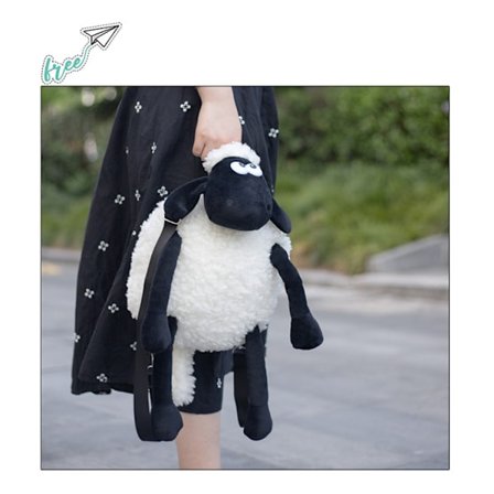 1kpl 40cm Shaun the Sheep Persoonallisuus Trendi Pehmo Sarjakuvalaukku Reppu Monipuolinen Olkalaukku Lasten Reppu