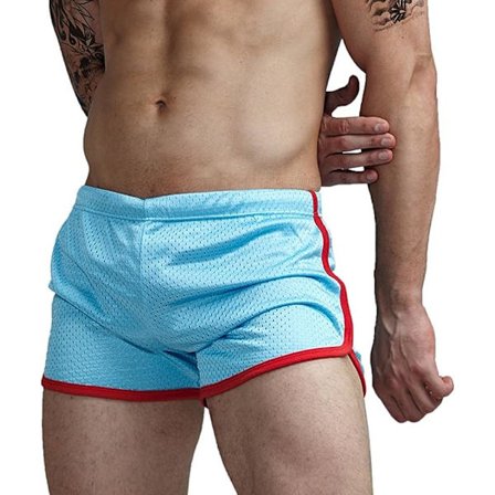 Herre løpeshorts pustende trening gym booty shorts sexy