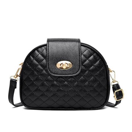 Exklusiv axelväska i PU-läder för damer, svart, moderiktig axelväska, axelremsväska för kvinnor, fri storlek