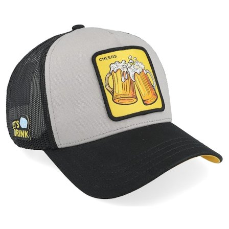 Capslab - Black trucker Czapka Z Daszkiem - Cocktails Cheers Grey/Black Trucker @ Hatstore