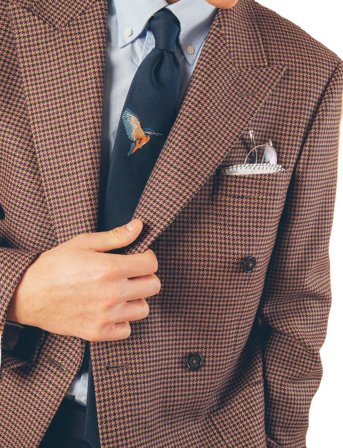 AN IVY Navy Kingfisher Silk Tie - Navy - ONE SIZE