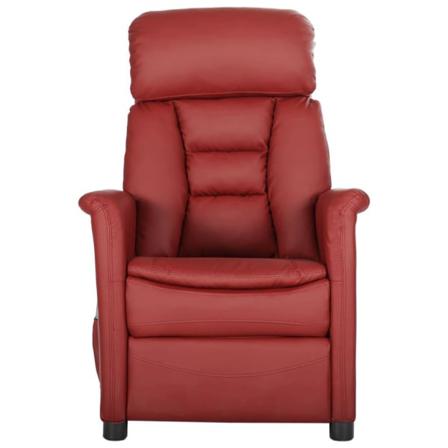 Vidaxl Massagefåtölj Vinröd Konstläder Röd