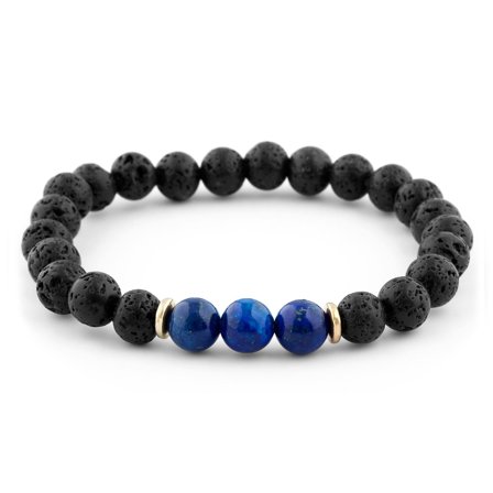 Bracelet bleu Fuji pour hommes - Bracelets de perles