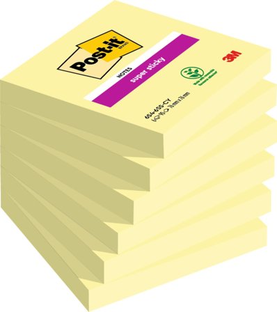 POST-IT Notes Super Sticky 76X76 gul - Lyreco - Kontorsmaterial - Notes och Post-It - Notes - Extra sticky