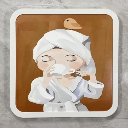 Sammenleggbar oppbevaringsboks for bad, vanntett sammenleggbar organizer for bad med 9 kg lastekapasitet, kunstnerisk veggmontert skap for lite spa