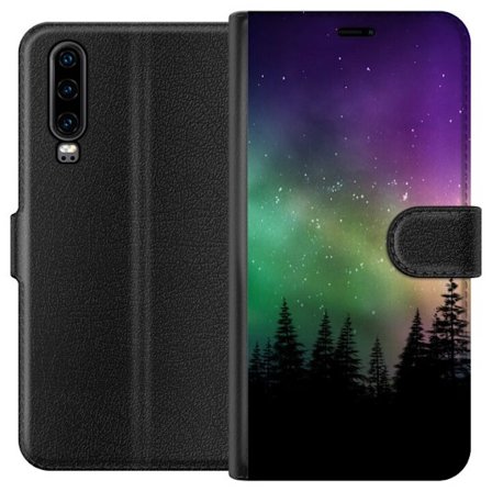Kompatibelt Plånboksfodral till Huawei Huawei P30 Northern Lights