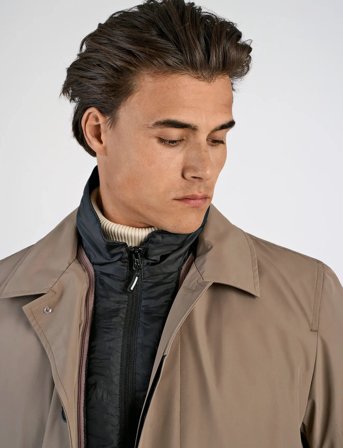 Lindbergh Mac Coat With Detachable Collar - Beige - XL