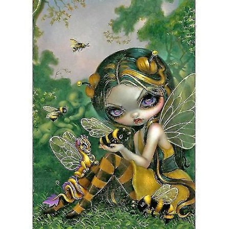 diy 5d mosaik harts storögd tjej full rund borr diamantmålning Kit strassmålning för rumsinredning[D]