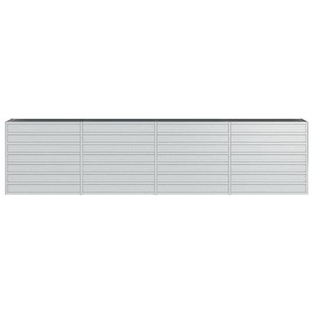 Vidaxl Odlingslåda Upphöjd Galvaniserat Stål 320x40x77 Cm Silver Silver