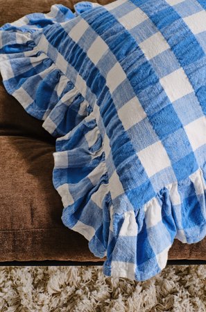 Jotex - Putetrekk 50x50 Cm Blå/hvit - MIMMI - Kjøp Pynteputer & trekk hos Jotex