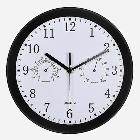 Udendørs Ur Vandtæt Haveur Vandtætte Haveure med Termometer Hygrometer 10 Tommer Metal Retro Væg til Terrasse Pool Gård Sort