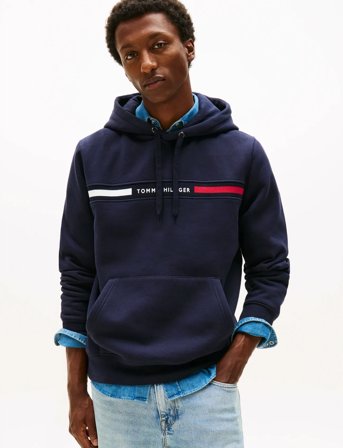 Tommy Hilfiger Hilfiger Chest Insert Hoody - Navy - S